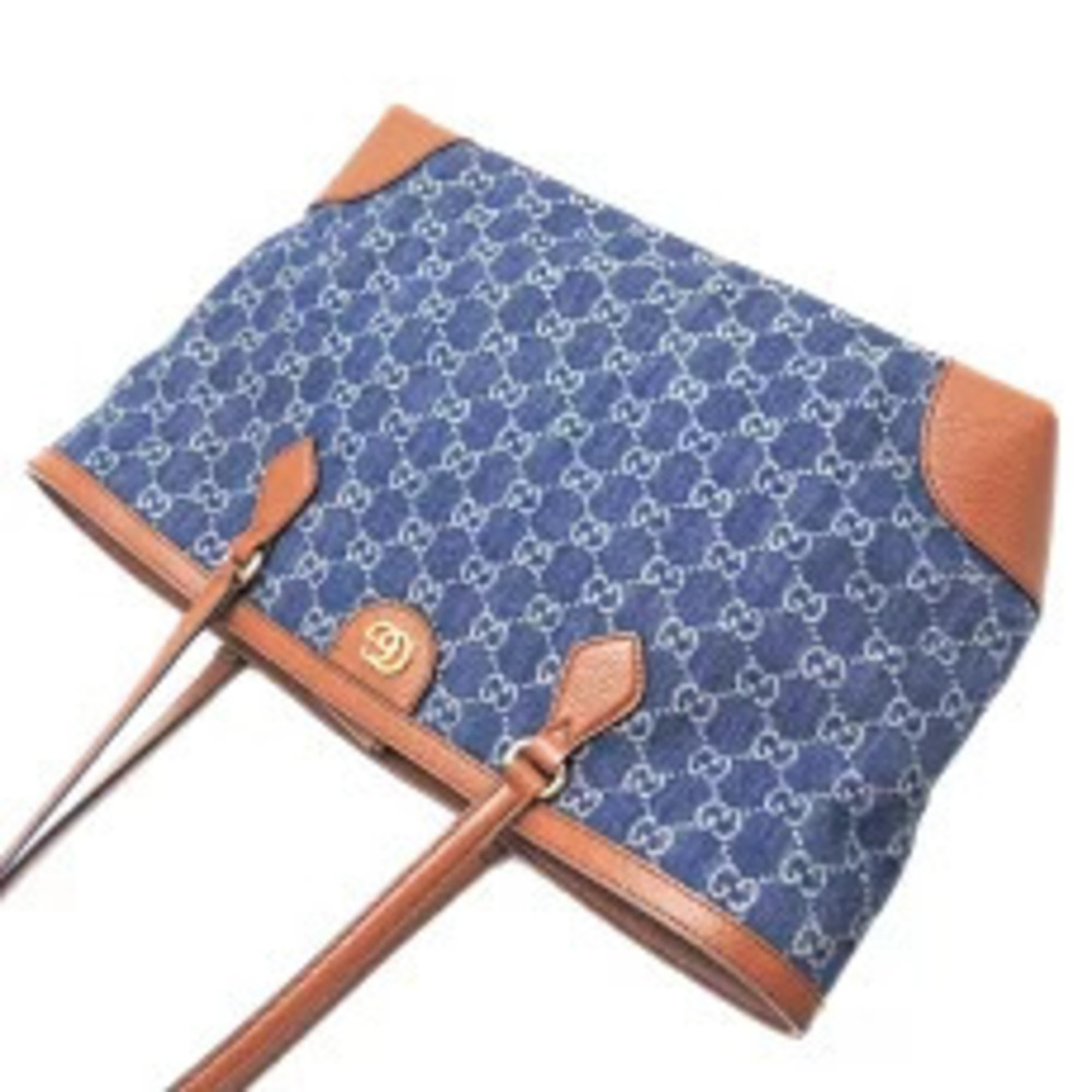 Gucci Ophidia GG Tote Bag Denim Blue - Picture 3 of 6